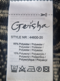 Geisha vest/poncho | Maat S/M | Zwart/ecru |