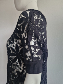 Twinset gehaakte top. Maat S/M. Zwart