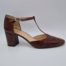Jonak Paris pumps. Maat 40, Crocoprint/bruin.