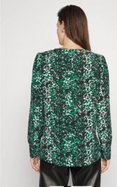 Riani blouse met groene animalprint. Maat M/zijde.