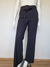 Studio Anneloes wide leg pantalon. Maat L. Krijtstreep