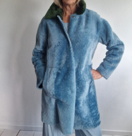 Werner Christ lamsvachtjas | Maat 38 | Blauw/groen |