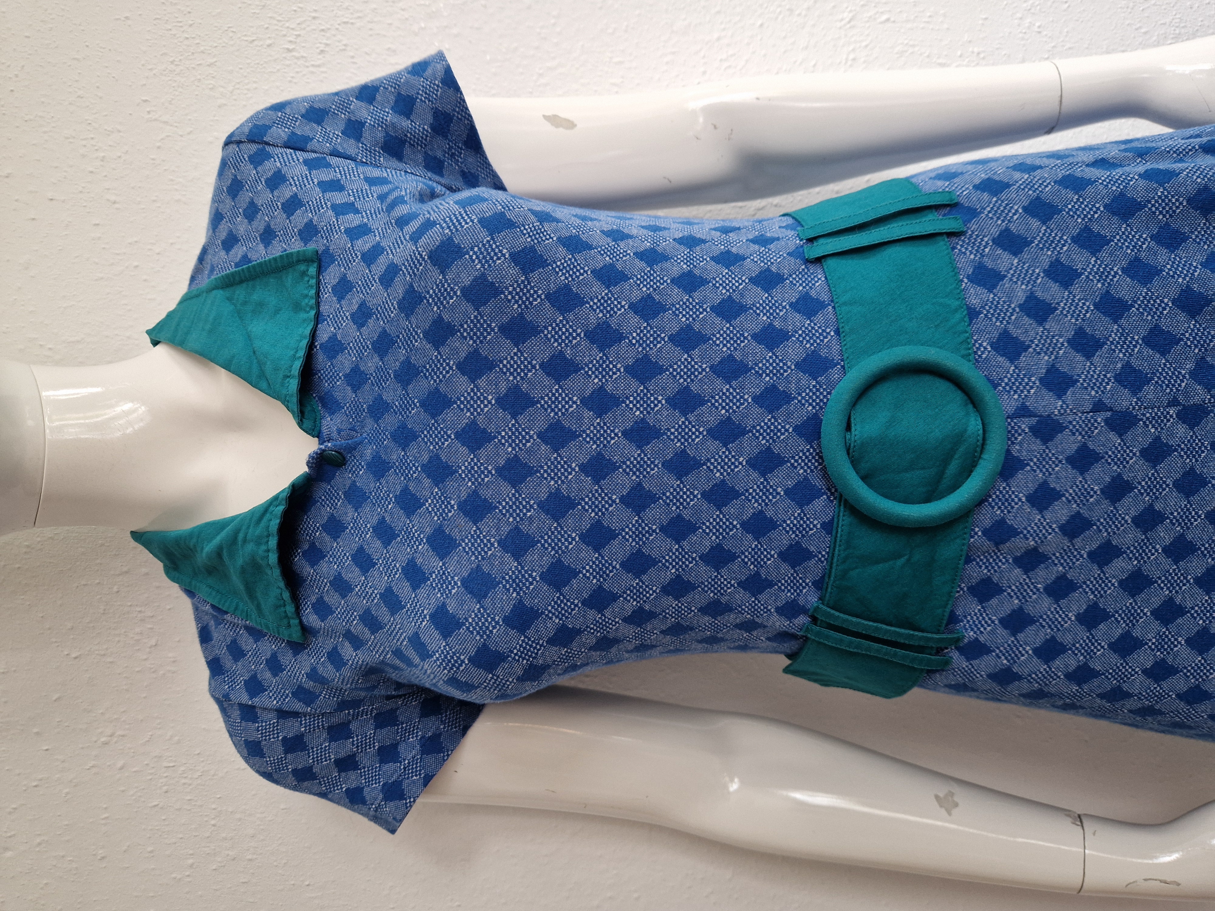 Wow To Go jurk. Maat 36/38. Blauw/groen.
