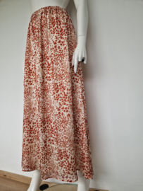 By Bar maxi skirt. Maat XS. Oranje/crème/print.