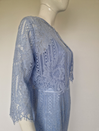 Steps kanten jurk met bolero. Maat 38/40. Lichtblauw