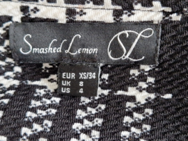 Smached Lemon jurk. Mt. 34, Pied de poule print.