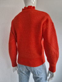 Selected Femme trui met turtleneck. Maat 38. Oranje.