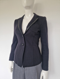 Marc Cain blazer. Maat N3, Zwart/scheerwol