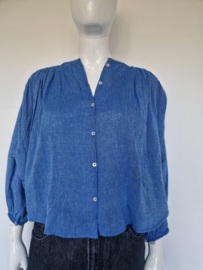 BY-BAR Becky Athia Blouse | Maat S | Sapphire Blue |