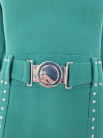 Caroline Biss jurk. Maat 38. Groen/studs.