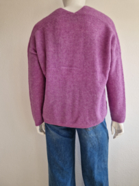 Mos mosh trui Iris Orchid. Maat XL. Lila/ alpaca