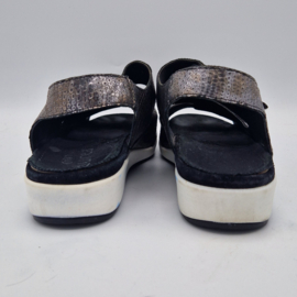 Durea sandalen. Maat 7, Metallic/leer.