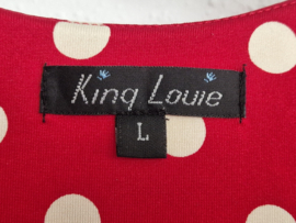 King Louie jurk. Maat L. Rood/polkadots.
