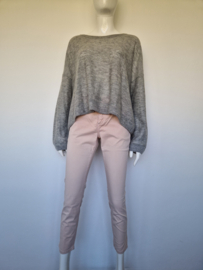 No Man’s Land mohair trui met pailletten | maat L | grijs | luxe knit