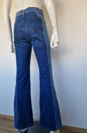 Pablo Paris flare jeans. Maat 34/36. Blauwtinten