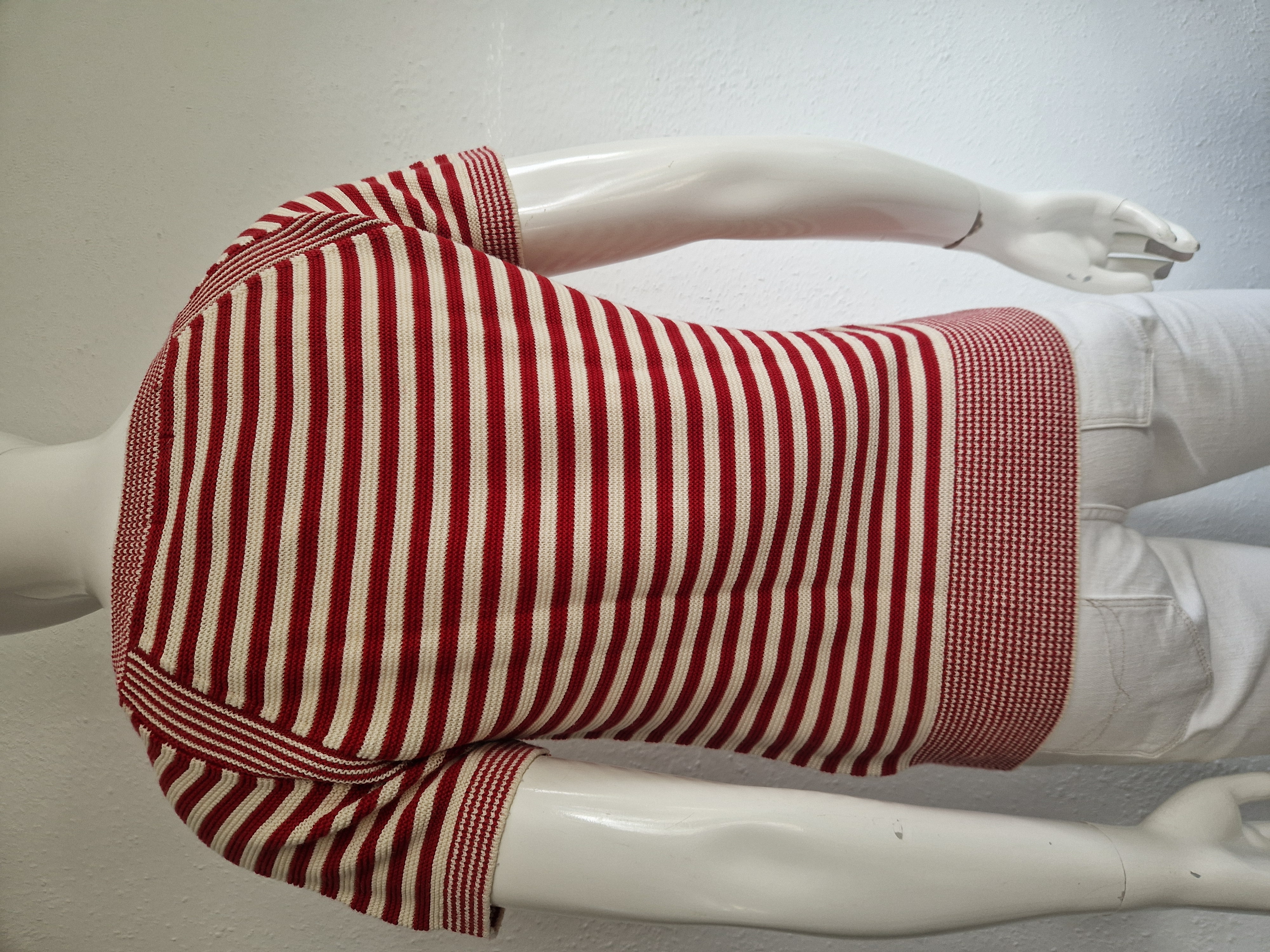 King Louie top Lily. Maat M. Rood/crème gestreept.