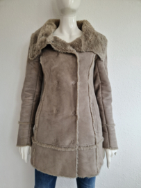 Goosecraft lammy. Maat 34, Taupe/vegan suède