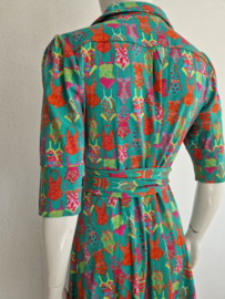 Lien & Giel jurk. Maat L. Mintgroen/badpakkenprint.