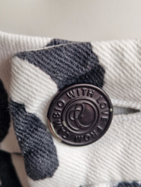 Cambio jeans Lemon. Maat 40, Wit/zwart/print.