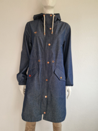 Rainfest Amsterdam denim regenjas. Maat L. Blauw.