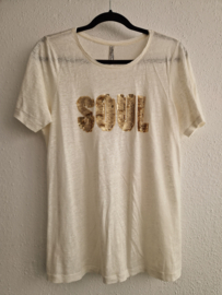 Summum Woman shirt. Maat M. Crème/goud