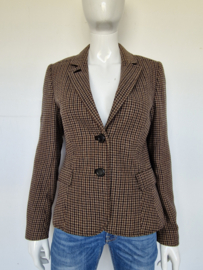 InWear blazer. Mt. 40, Bruin/pied de poule print.