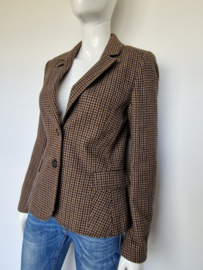 InWear blazer. Mt. 40, Bruin/pied de poule print.