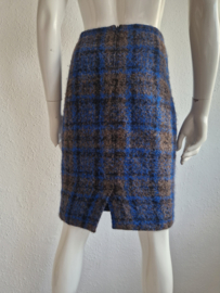 Purdey rok. Maat 40. Blauw/bruin/ruit.