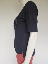 Luisa Cerano T-shirt. Maat 36, Zwart