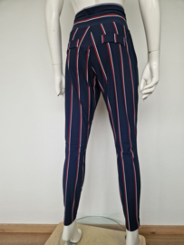 Studio Anneloes travelstof pantalon. Maat M. Donkerblauw/streep.