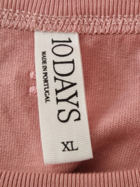 10DAYS oversized T-shirt. Maat XL. Oudroze.