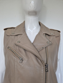 Goosecraft bodywarmer Athena. Mt. M. Beige/leer.