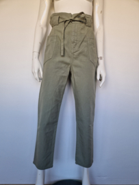 Ba&sh paperbag pantalon. Maat 2. Olijfgroen