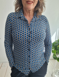 Studio Anneloes blouse – blauw/zwart print – maat 38