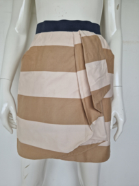 COS rok met vaste omslag. Mt. 38, Beige/camel/gestreept.