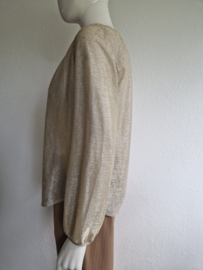 See U Soon top. Maat M/L. Goudkleurig.