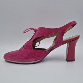 Audley London suède slingback pumps. Maat 41,fuchsia