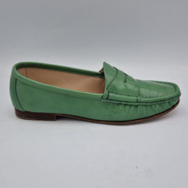Pertini loafers. Maat 39. Mintgroen/lakleer.