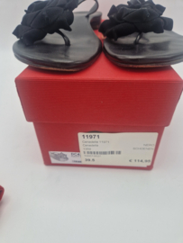 Cenedella slippers. Maat 39,5, Zwart/leer.
