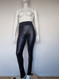 Sarah Pacini legging. Maat 2, Zwart/imitatie leer.