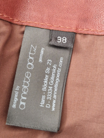 Annette Görtz leren rok. Maat 38, Bruin.