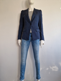 Summum blazer. Maat 36, Navy/linnen blend.