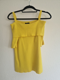 Claudia Sträter off shoulder top. Maat 38/40, Geel.