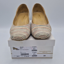 Brunate pumps. Maat 39, Multicolor/leer.