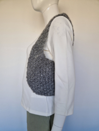 American Vintage Hand-Made gilet. Maat M. Grijs/wol.