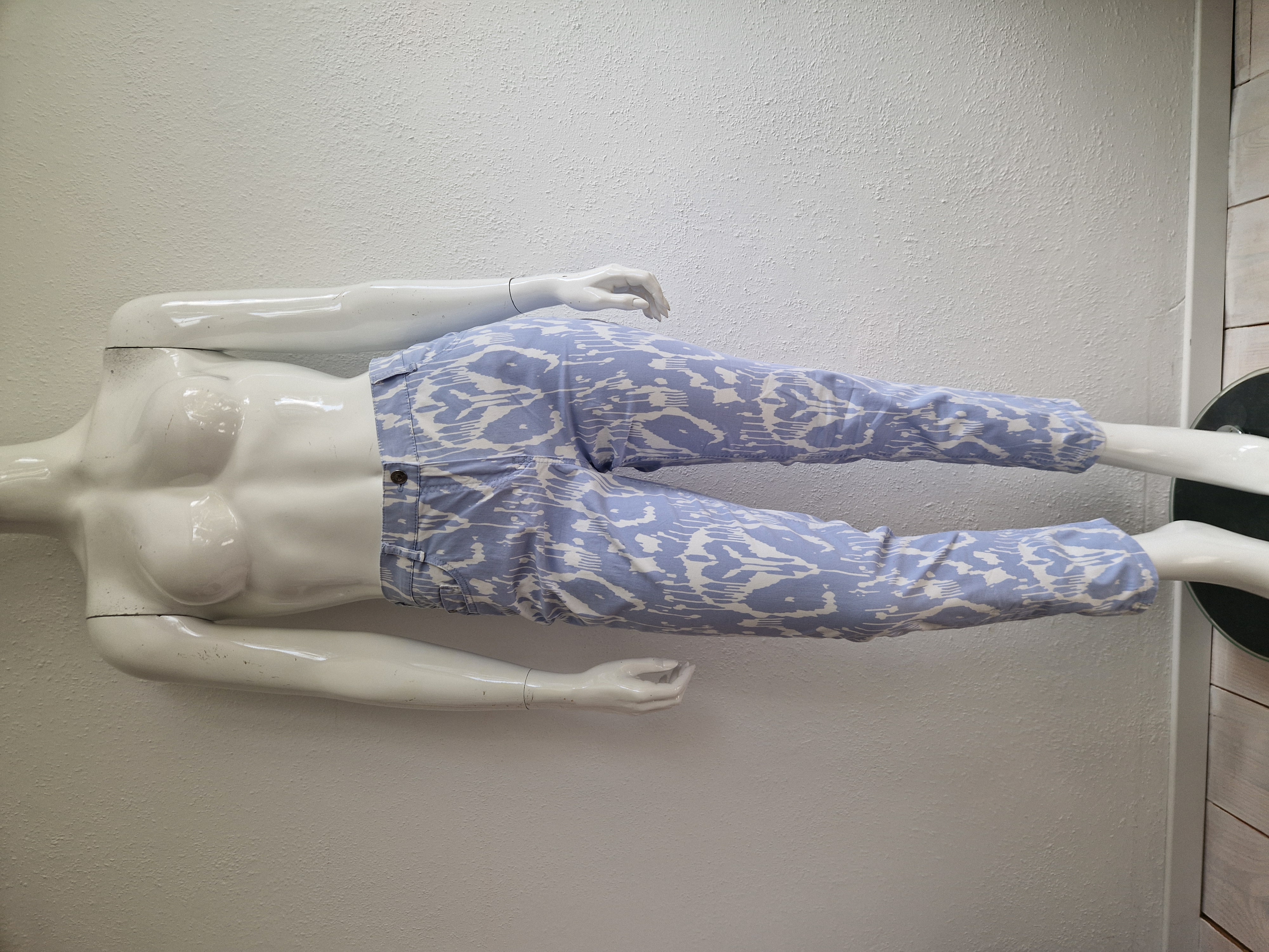 Gardeur jeans. Maat 42, Lichtblauw/wit/print.