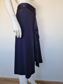 Riani midi rok met overslag. Maat 38/40. Donkerblauw
