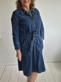 Mos Mosh Selby denim jurk. Maat M. Blauw