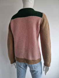 Scotch & Soda trui. Maat S. Roze/bruin/groen.