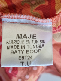 Majé Paris top. 1 maat | Koraal/print |